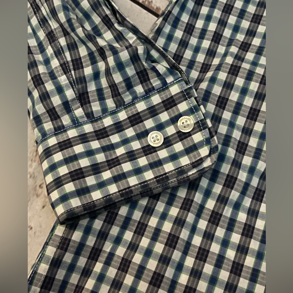 PERRY ELLIS LONG SLEEVE MENS MEDIUM DRESS SHIRT - Picture 7 of 15